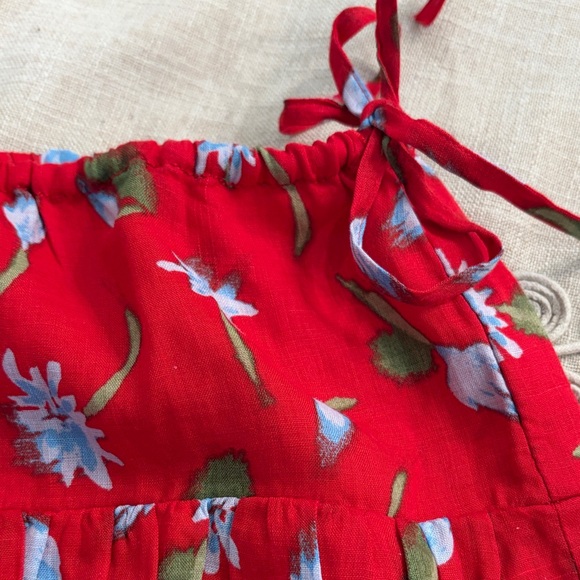 J. Crew Red Floral Side-Tie Skirt/NWT/M - Picture 10 of 14